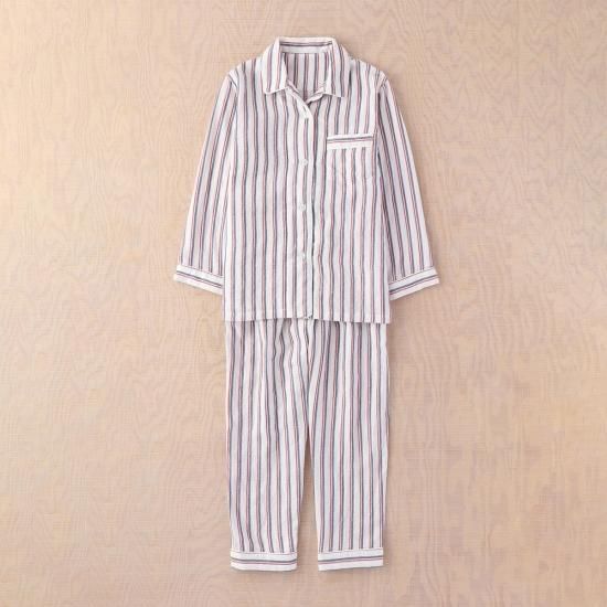 マシュマロガーゼトリコストライプレディスパジャマ/UCHINO 〈ﾌｪﾑｹｱ