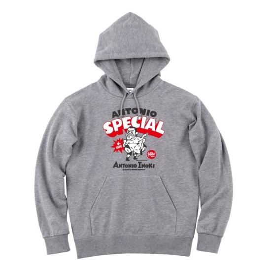 アントニオ猪木 燃える闘魂 イノキ・ボンバイエ プルパーカー ヘザーグレー