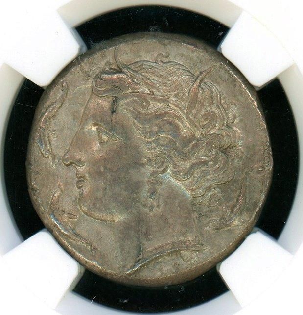 古代ギリシャ シチリア・シラクサ テトラドラクマ アガトクレース NGC