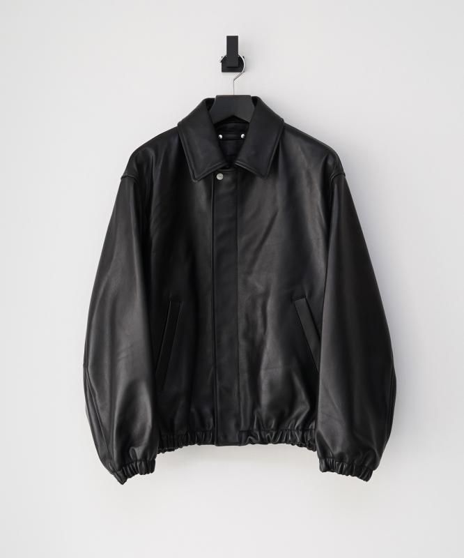 ssstein】LEATHER ZIP SHORT JACKET BLACK - WASTE