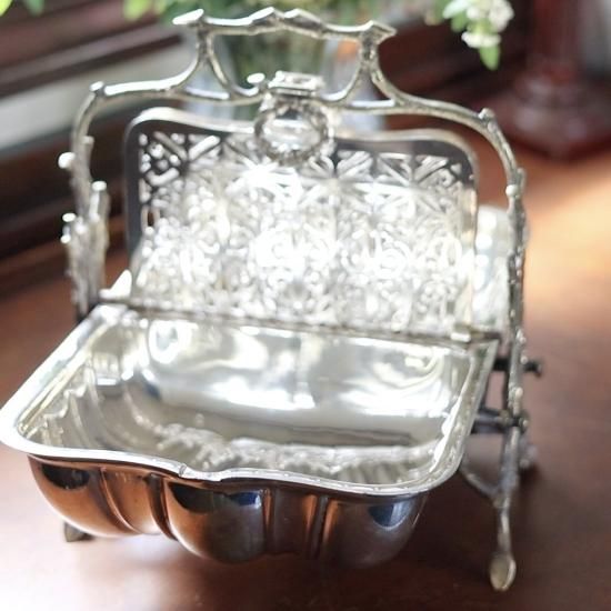 英国製ビスケットウォーマー〈シルバープレート〉