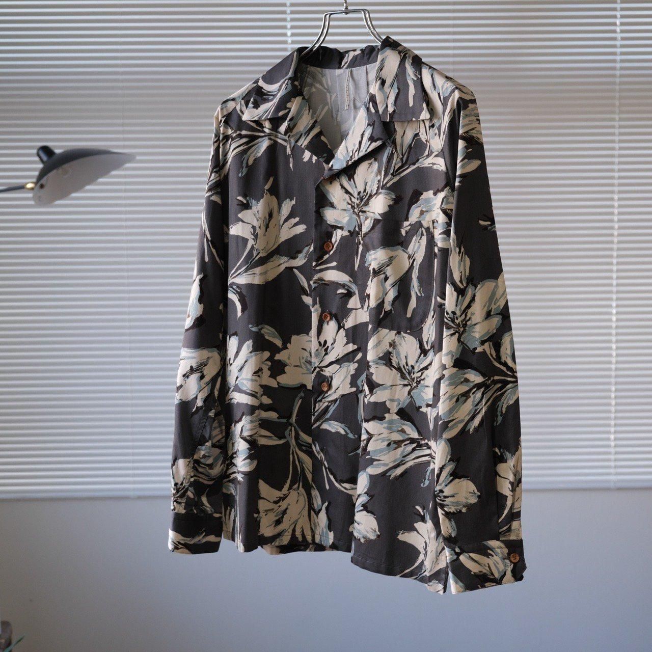 m's braque(エムズ ブラック) / LONG SLEEVE ALOHA SHIRT