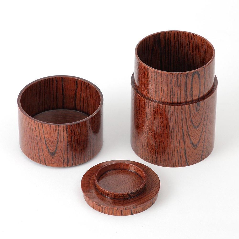 山中塗 茶筒 共木茶筒 摺うるし 漆器 京都匙亀オリジナル 大尾嘉漆器