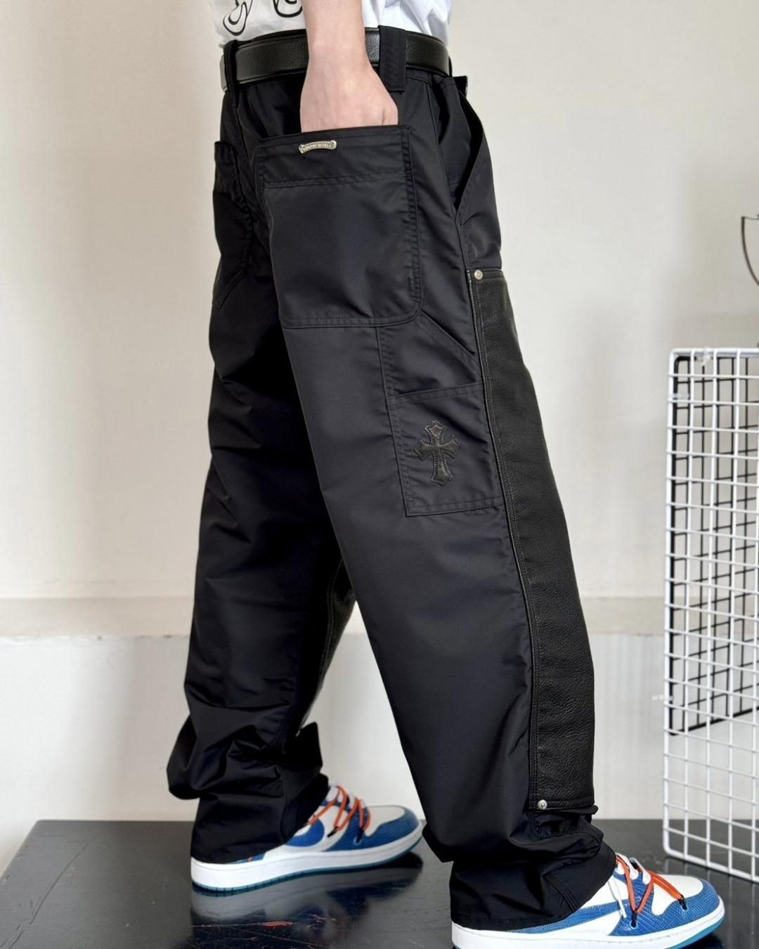 CHROME HEARTS ｜ CARPENTER PANTS DOUBLE KNEE ｜BLACK / NYLON｜2024