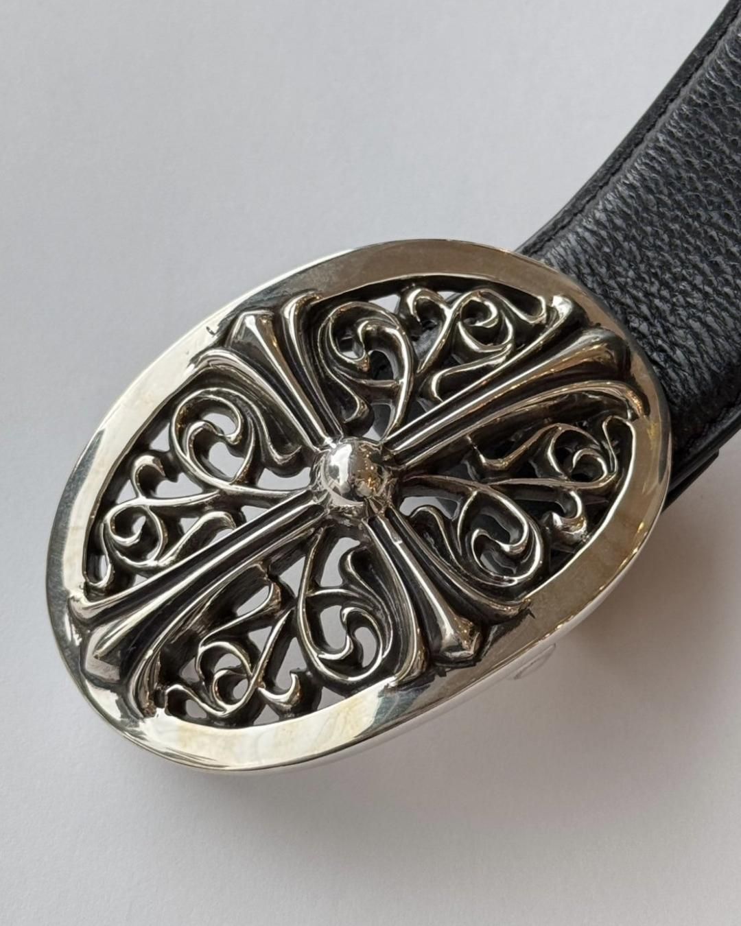 CHROME HEARTS｜BELT OVAL BUCKLE / BELT STRAP 1.5｜925 SILVER / LEATHER