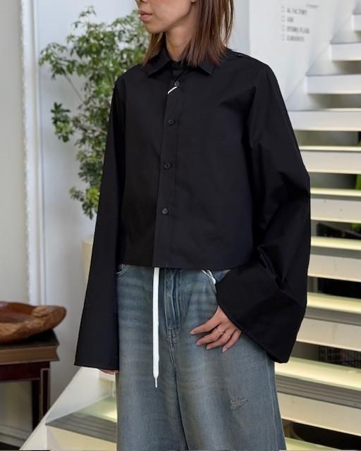 MM6 MAISON MARGIELA｜LONGSLEEVED SHIRT｜BLACK｜2025秋冬｜正規 通販