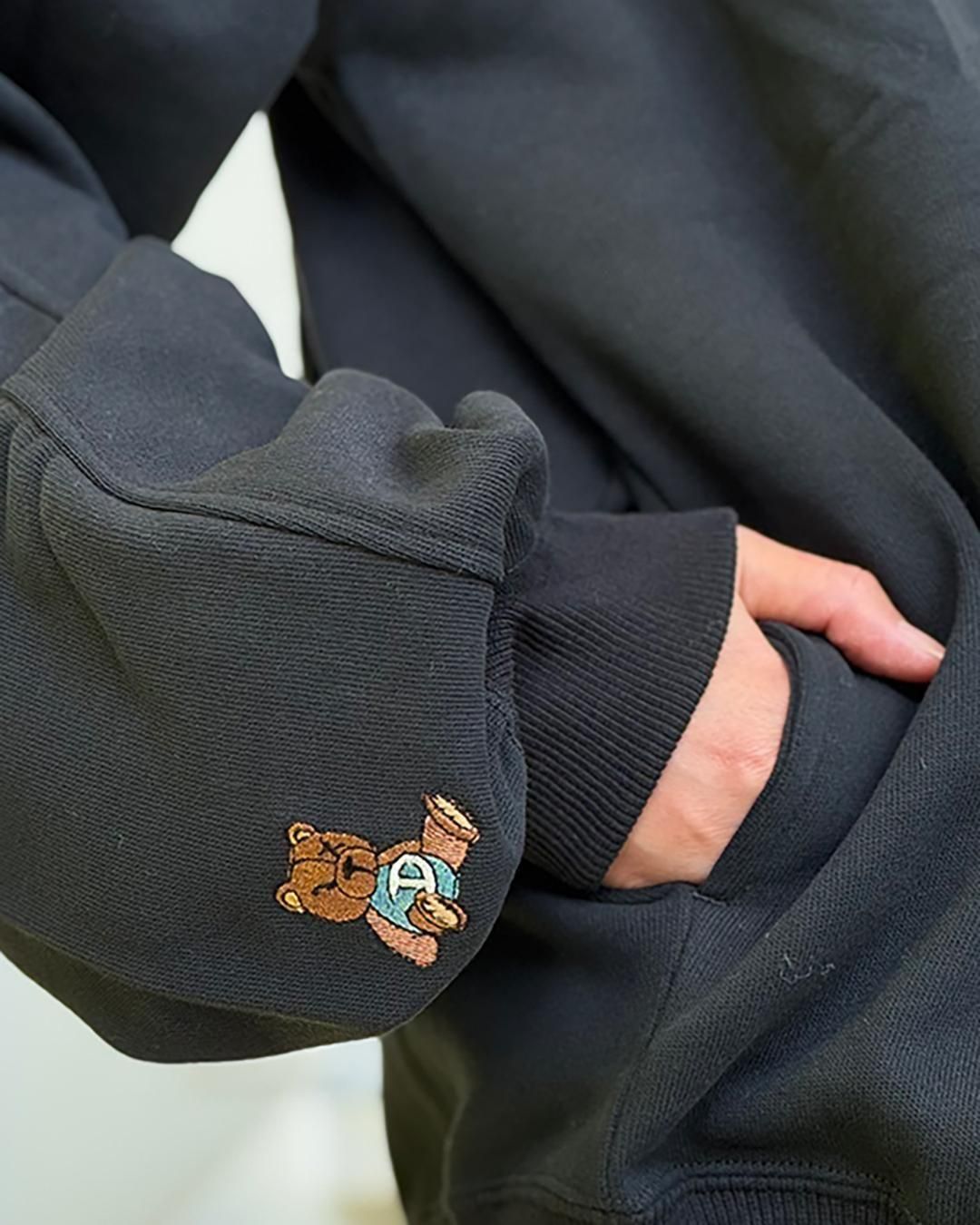 Champion × DOUBLE STANDARD CLOTHING｜ZIP HOODED SWEAT SHIRT｜BLACK