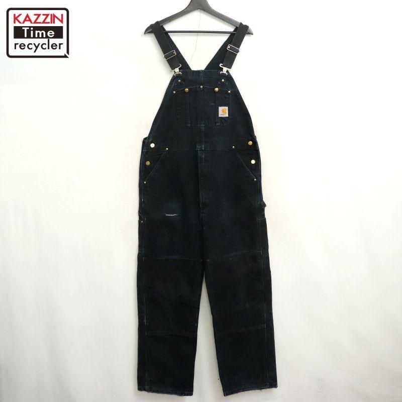00s Carhartt BRN 裏地なし ダブルニー ダック オーバーオール メンズ