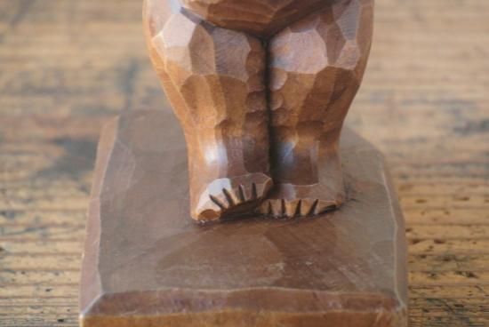 堀井廣治作 木彫り熊 「立熊」