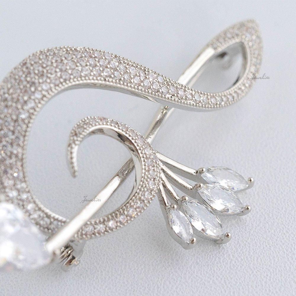 Jeweliss ブローチ リート Lied シルバー 音符 音楽 ト音記号