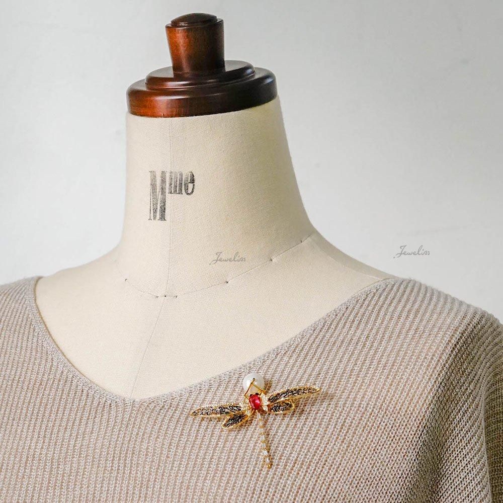 Jeweliss リベールラ トンボ パール付 ブローチ ジュエリス