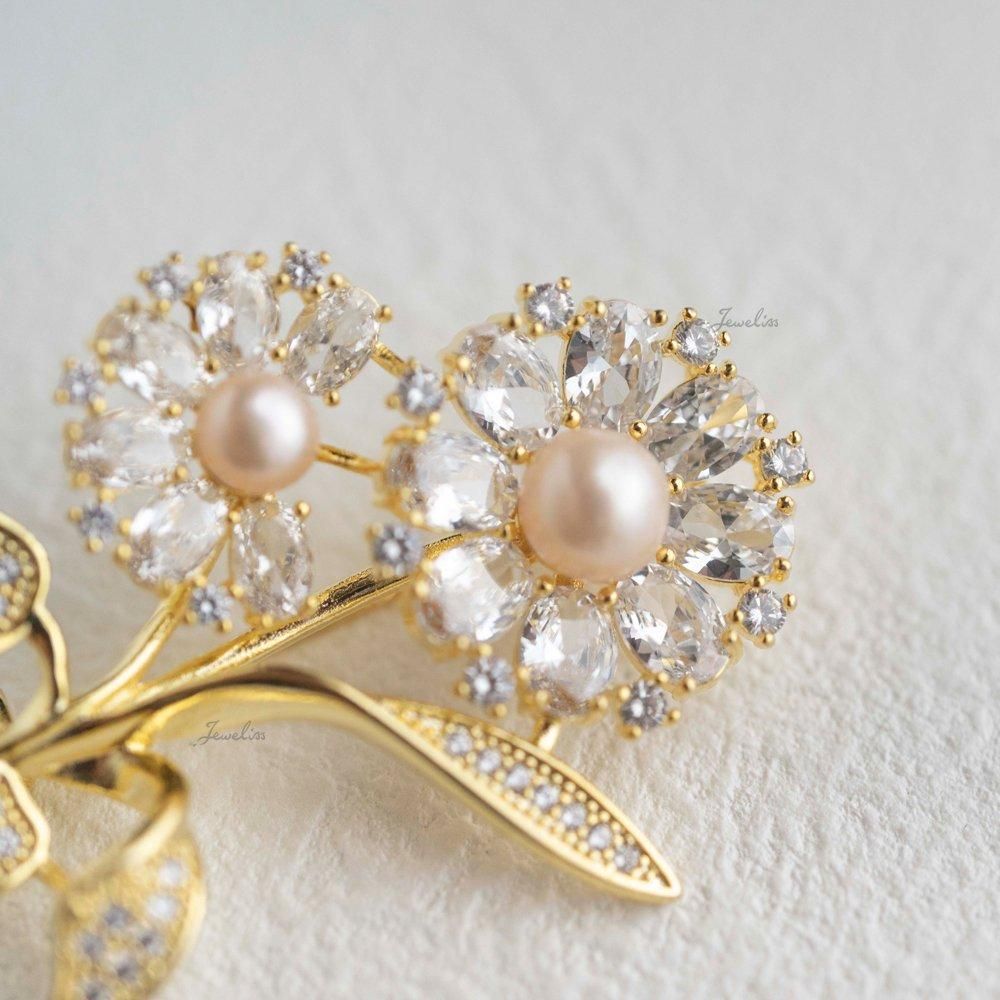 Jeweliss アマーリエ フラワー 淡水パール 花 ブローチ ジュエリス