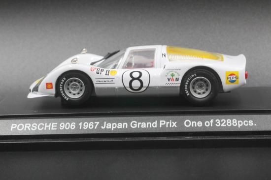 エブロ 1/43 1967年 ポルシェ 906 日本GP Carrera 6 No.8 - THE PALACE