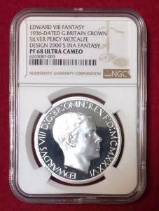 動画あり】1936 イギリス クラウン銀貨 エドワード8世 NGC PR68