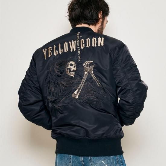 Winter MA-1 Jacket【BLACK/IVORY】 - YELLOWCORN Web Shop