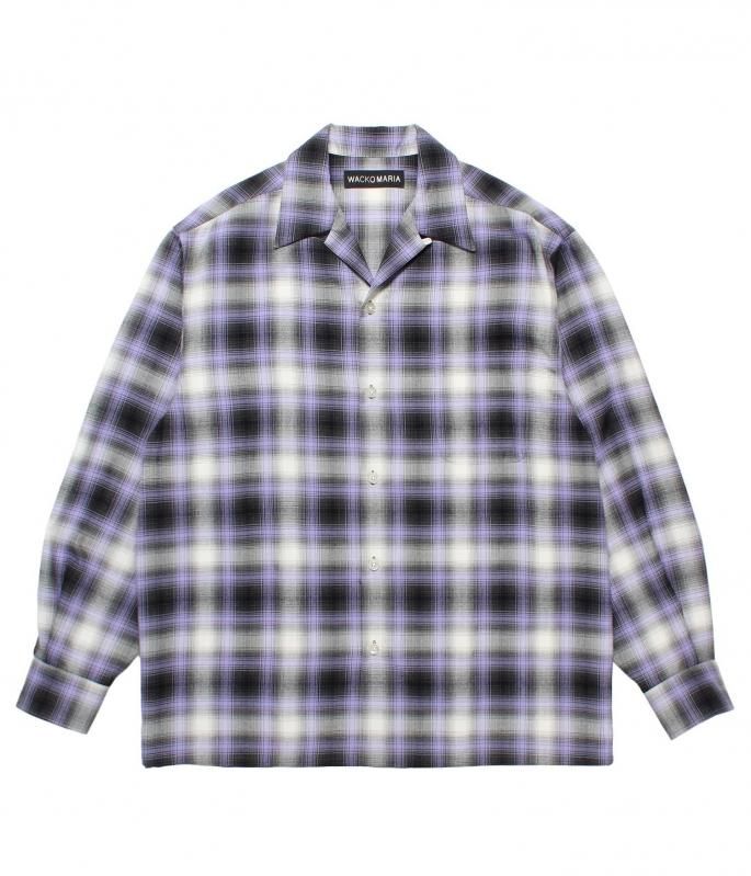 WACKO MARIA 正規代理店 OMBRE CHECK OPEN COLLAR SHIRT L/S ( TYPE-1 )
