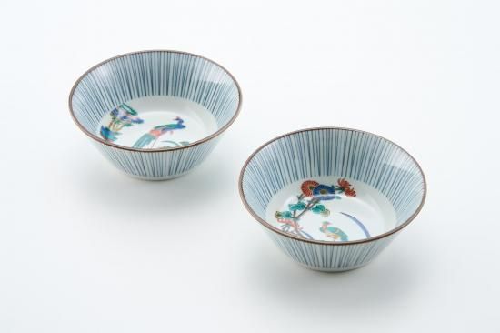 4.5号ペア鉢・古九谷花鳥 | KOHNOオンラインショップ