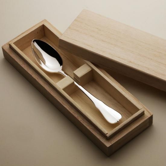 シルバー950名入れ純銀スプーン造幣局品位証明刻印入