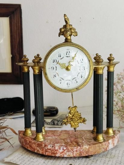1900年大理石置時計 - Belle France Antiques -ベル フランス アンティーク