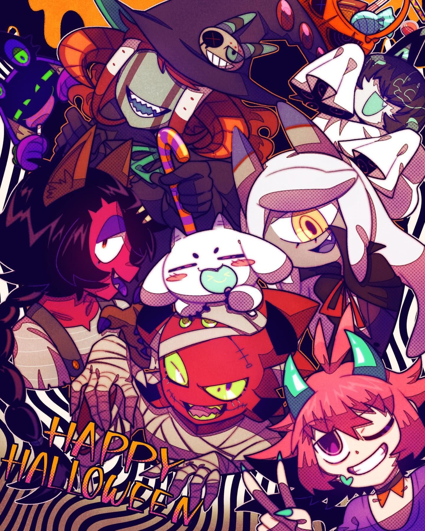 🕸️🕷️Halloweeeeeen🕷️🕸️ 🍬🎃🧛🦇👻💀🍭✨ 二枚目は色違い文字