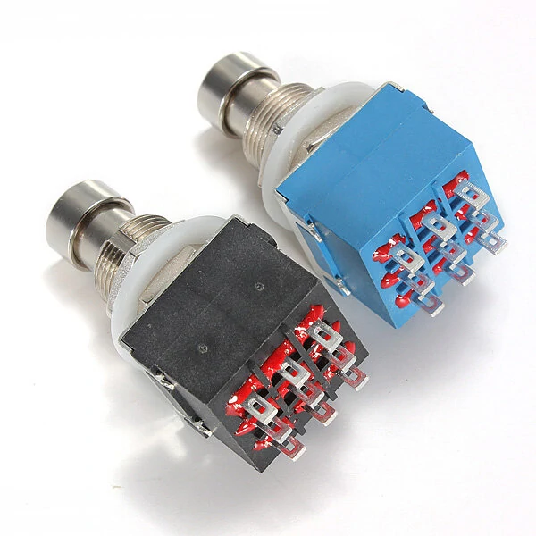 3PDT 9ピンギターエフェクトペダルフットスイッチスタンプボックス