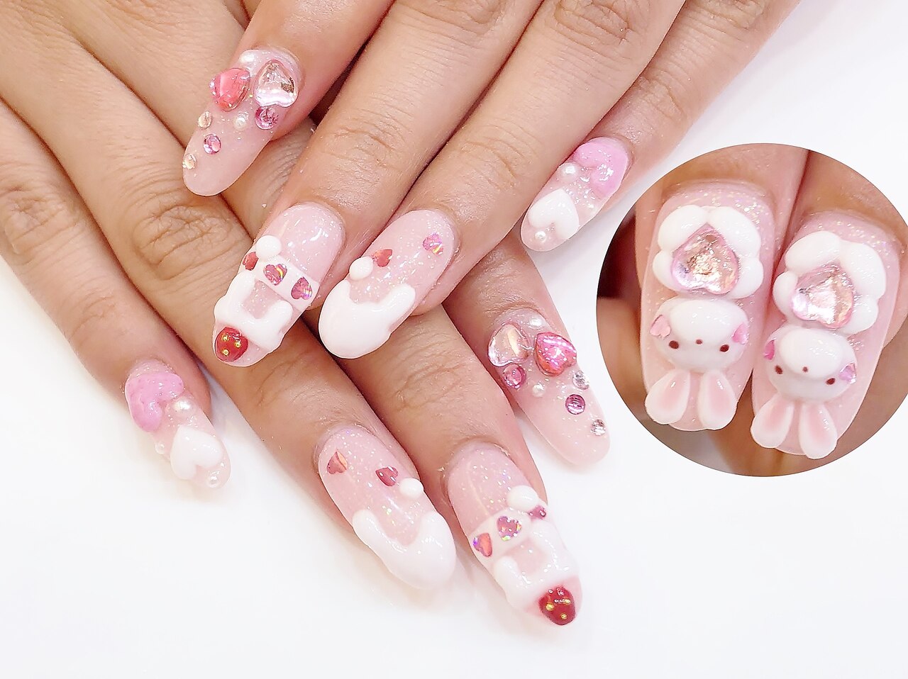 長さ出しジェル放題☆3Dうさぎ：PG003358468｜ネイルコレクション