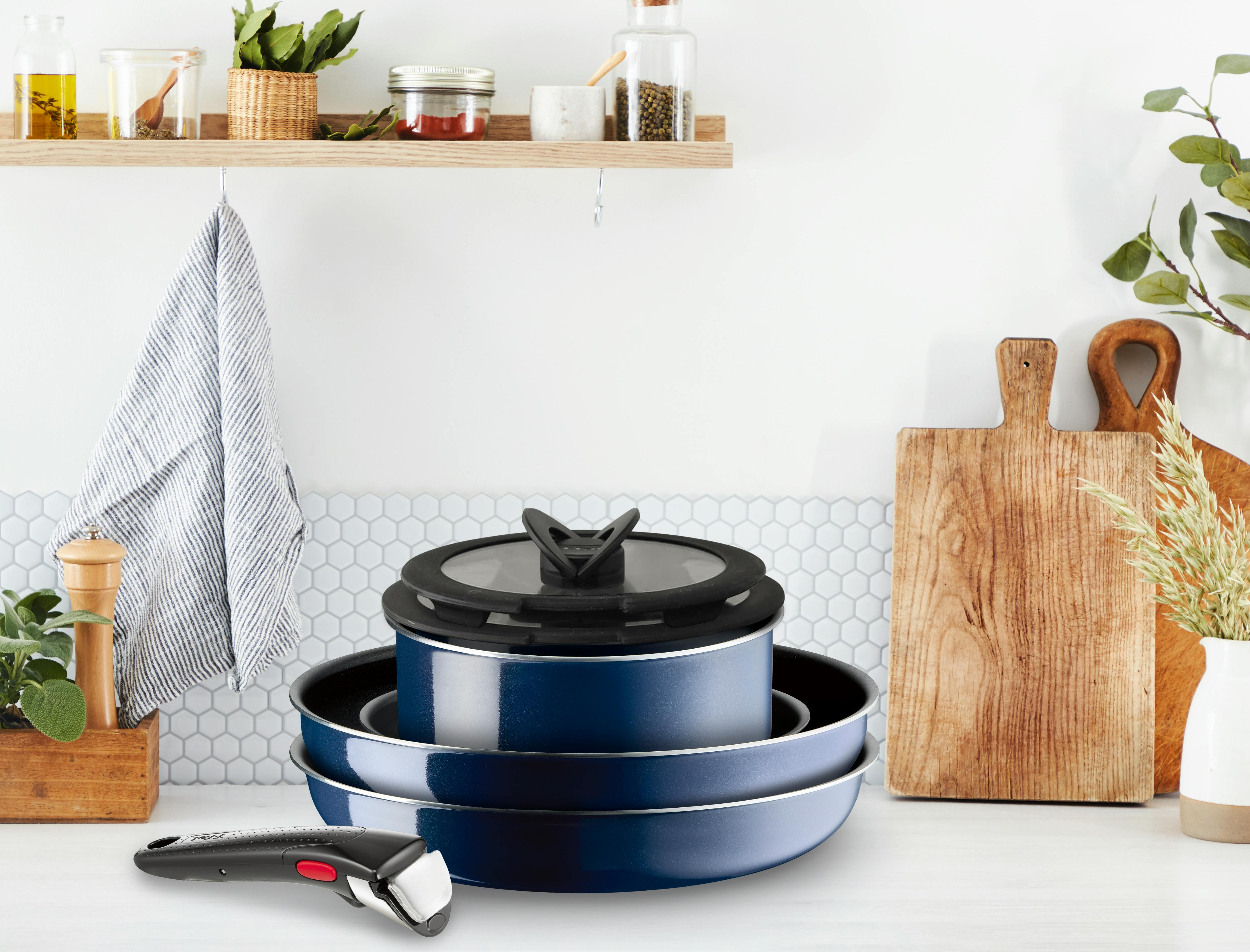 T-fal インジニオ ロイヤルブルー10点セット ブルー L43791 ガス火専用