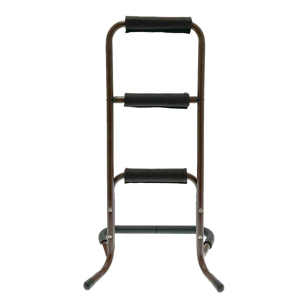 立ち上がりサポートステッキ3段 ブラウン 幅42.5cm 奥行37cm 高さ81cm