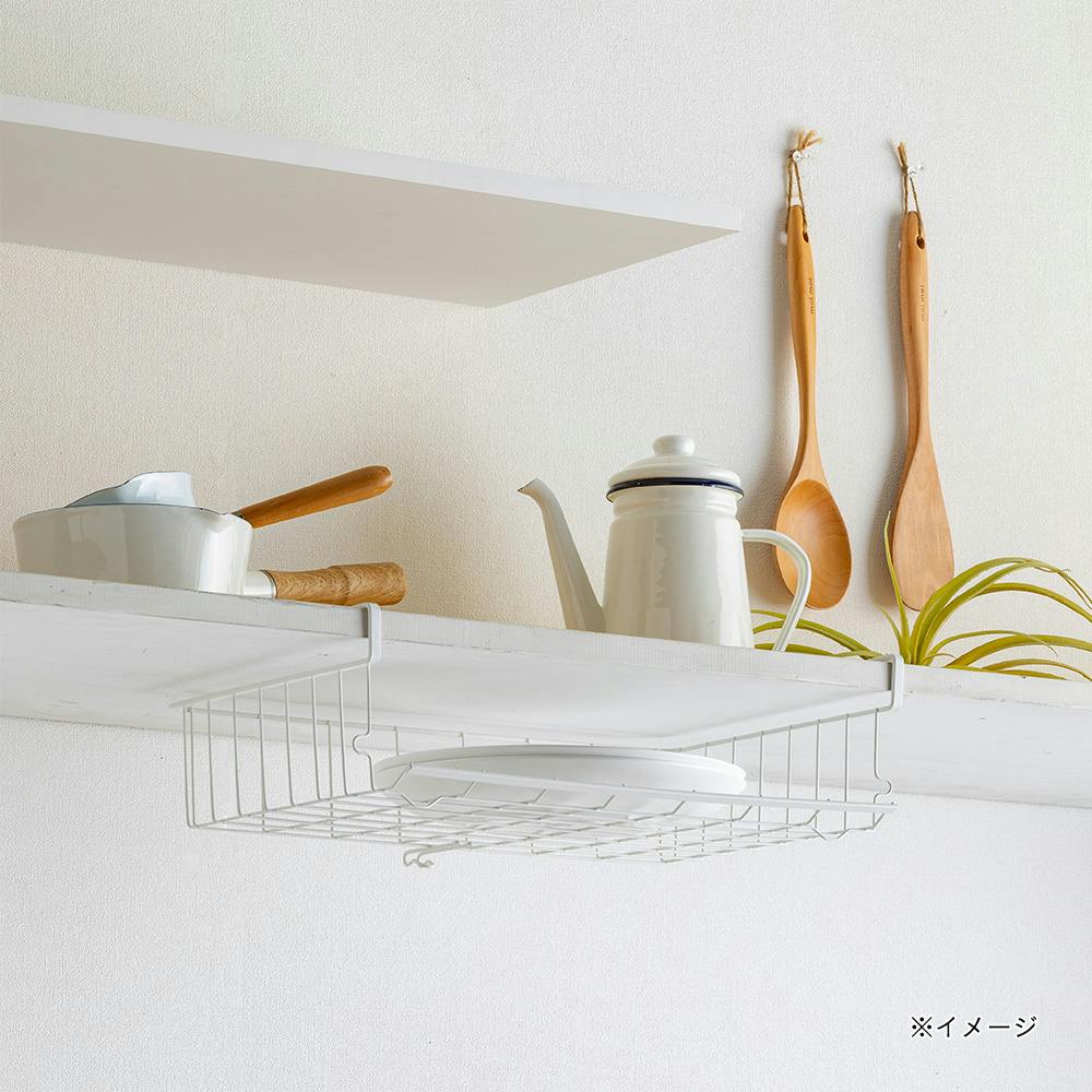 積重ねできるワイヤーラック ハーフ ホワイト | スチールラック