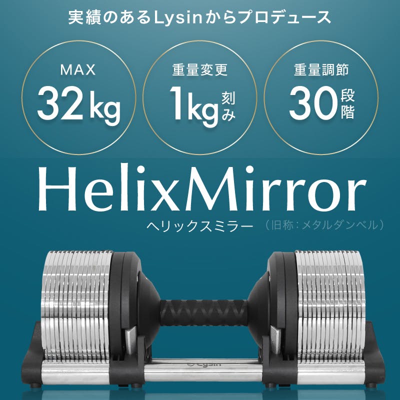 ライシン ヘリックスミラー 32kg 1kg刻み シルバー 1個 Lysin