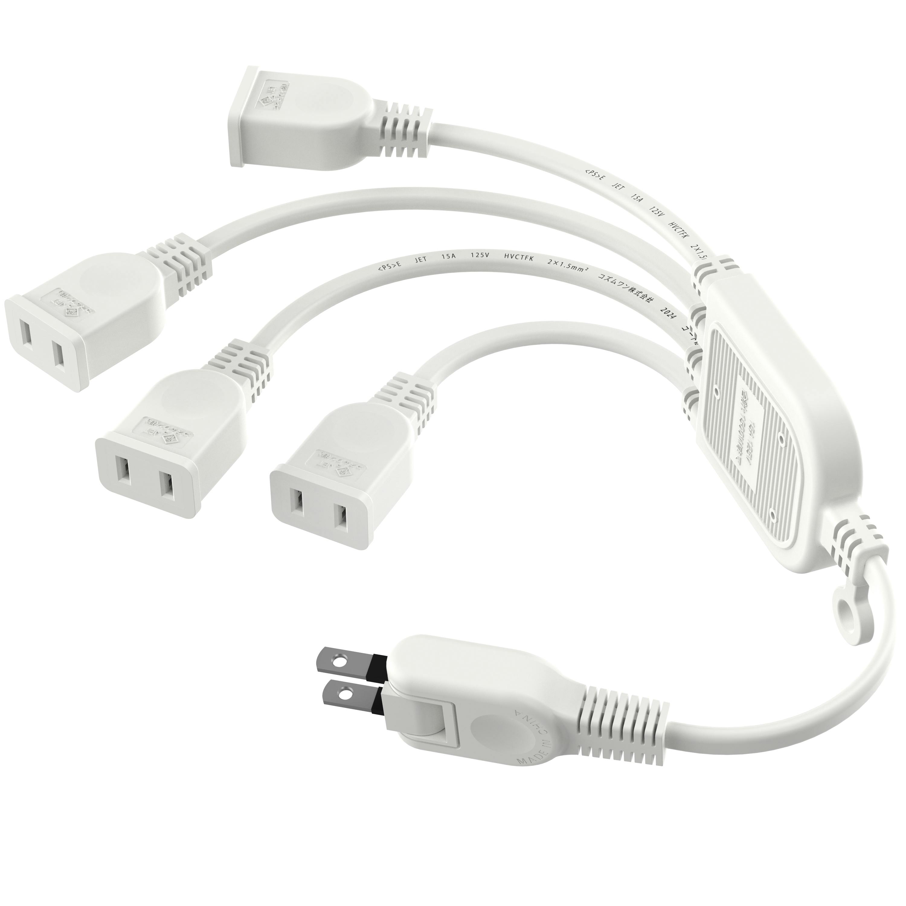 KOZUMUWAN 延長コード 電源タップ 4分岐 断線に強い 180度回転プラグ