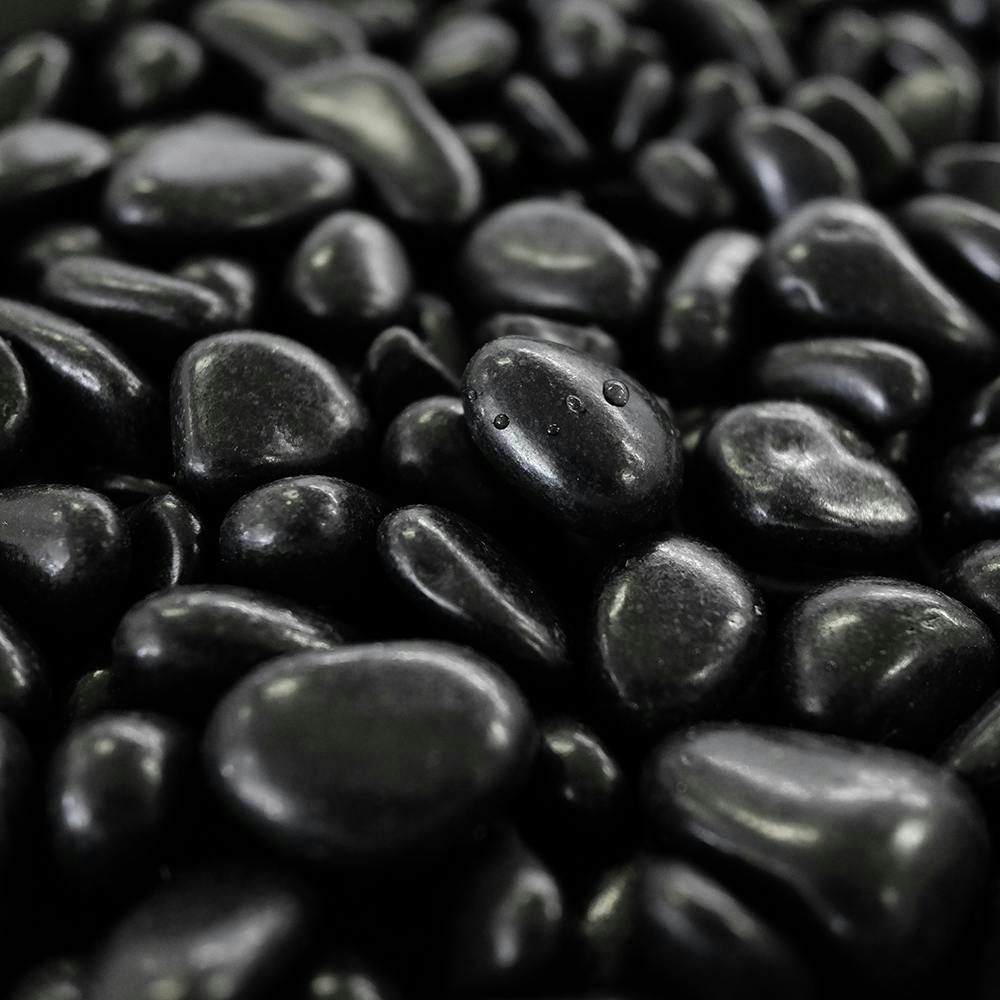 TAIKOH 高級黒玉石 黒光石 3分 12-16mm 10kg 化粧砂利 ブラック 黒