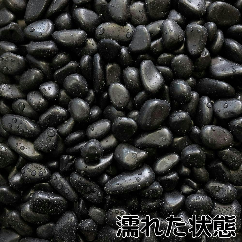 TAIKOH 高級黒玉石 黒光石 5分 16-22mm 10kg 化粧砂利 ブラック 黒