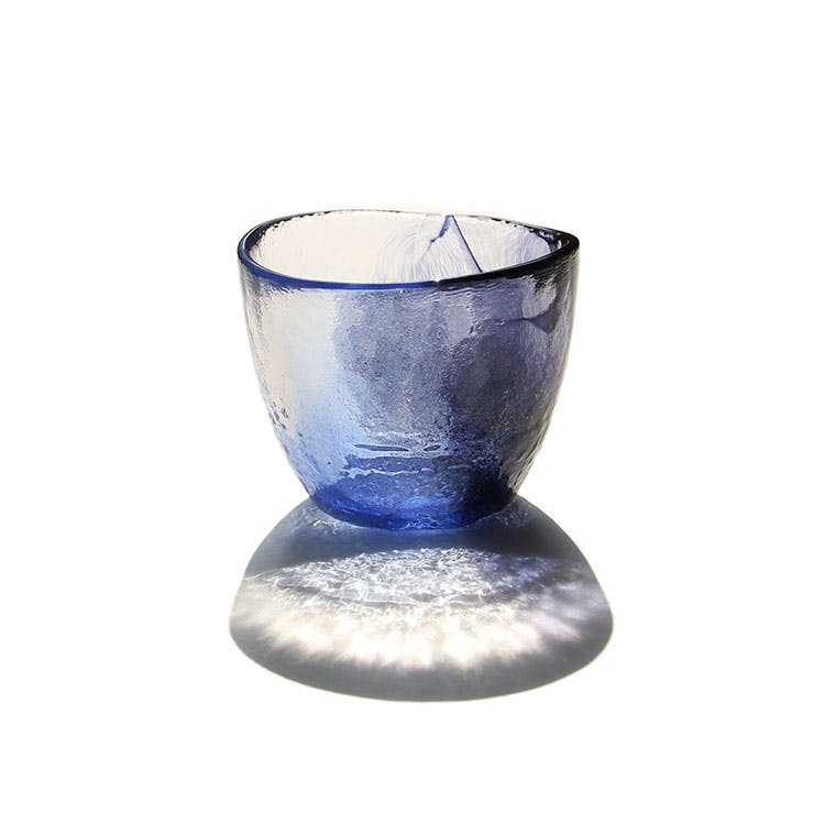 空のいろどり グラス 165ml 江戸硝子 藍花【タンブラー ガラス コップ
