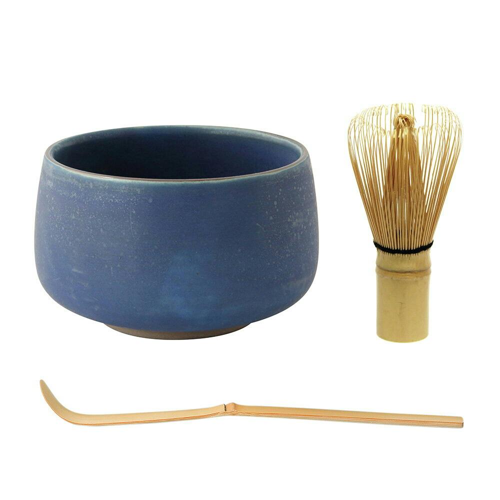 お抹茶 3点セット 波佐見焼 藍花【抹茶椀 お茶碗 器 抹茶 和食器 食器