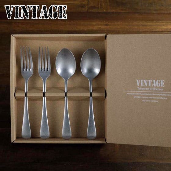 ヴィンテージ オールドイングリッシュ カトラリー 4本セット (ディナー