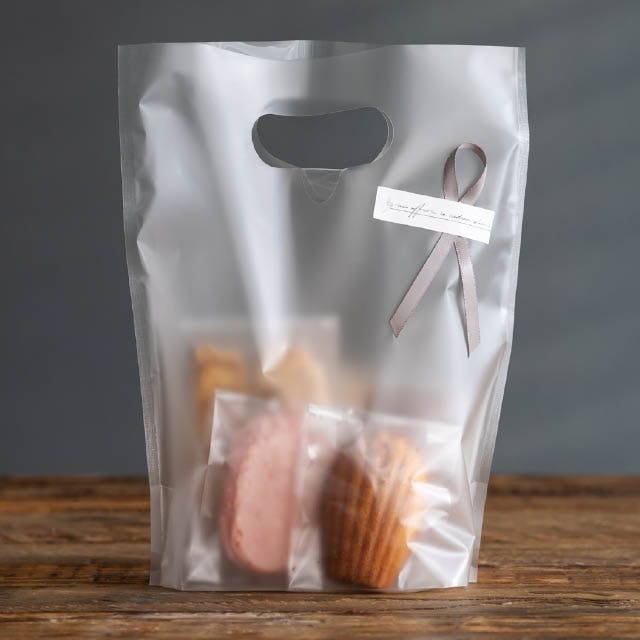 ヘッズ 手提げ袋 W200×D90×H245mm 半透明 100枚 無地マットガゼット