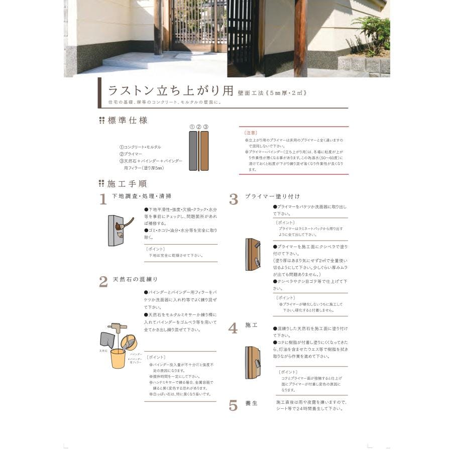 天然石透水性舗装材 ラストン 立上り用 1分石セット 20kg HS101-T 畑中