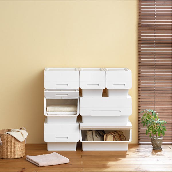 SANKA squ+ サンカ フロック 重ねて使える蓋付き衣装ケース froq fr