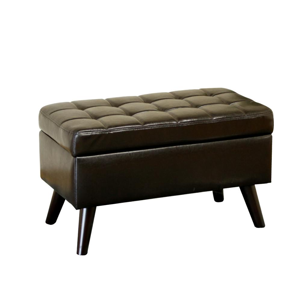 後藤家具物産 幅40cm 座面収納庫付きのレトロスツール マヤ/ブラウン色