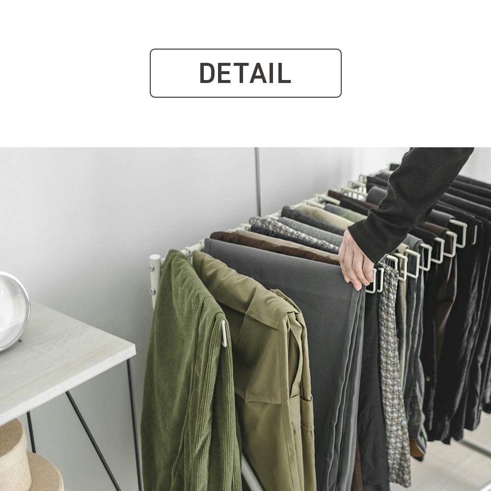 武田コーポレーション スラックスハンガー10本掛け ホワイト 39×43