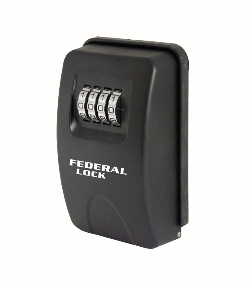 フェデラル ダイヤル式 キーボックス L据置タイプ SKLB-004-P 防犯錠 4