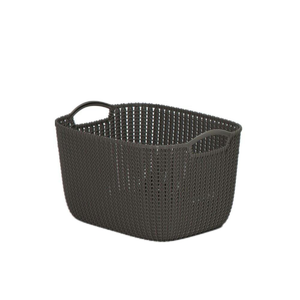 藤栄 CURVER カーバー ニットスクエアバスケットL BR ブラウン 洗濯