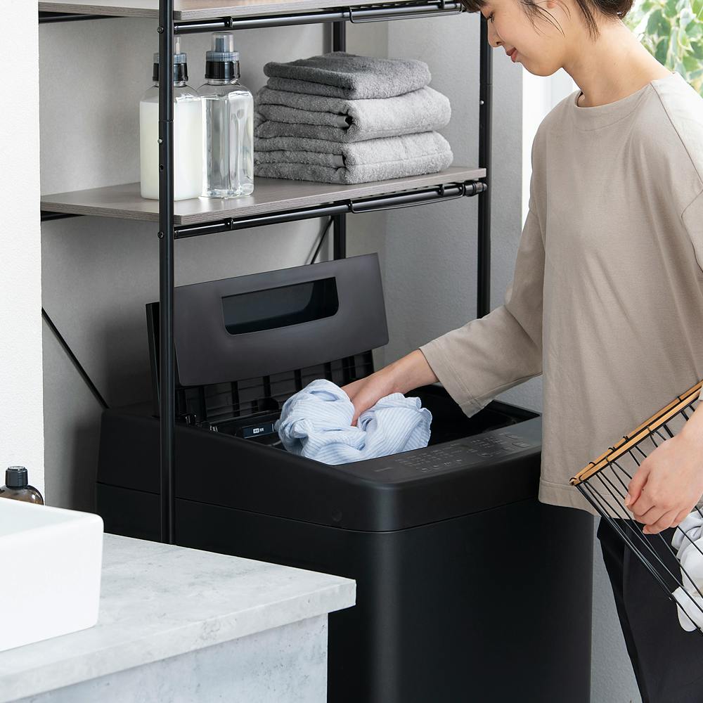 アイリスオーヤマ 全自動洗濯機 5.0kg IAW-T504-B ブラック 洗濯機