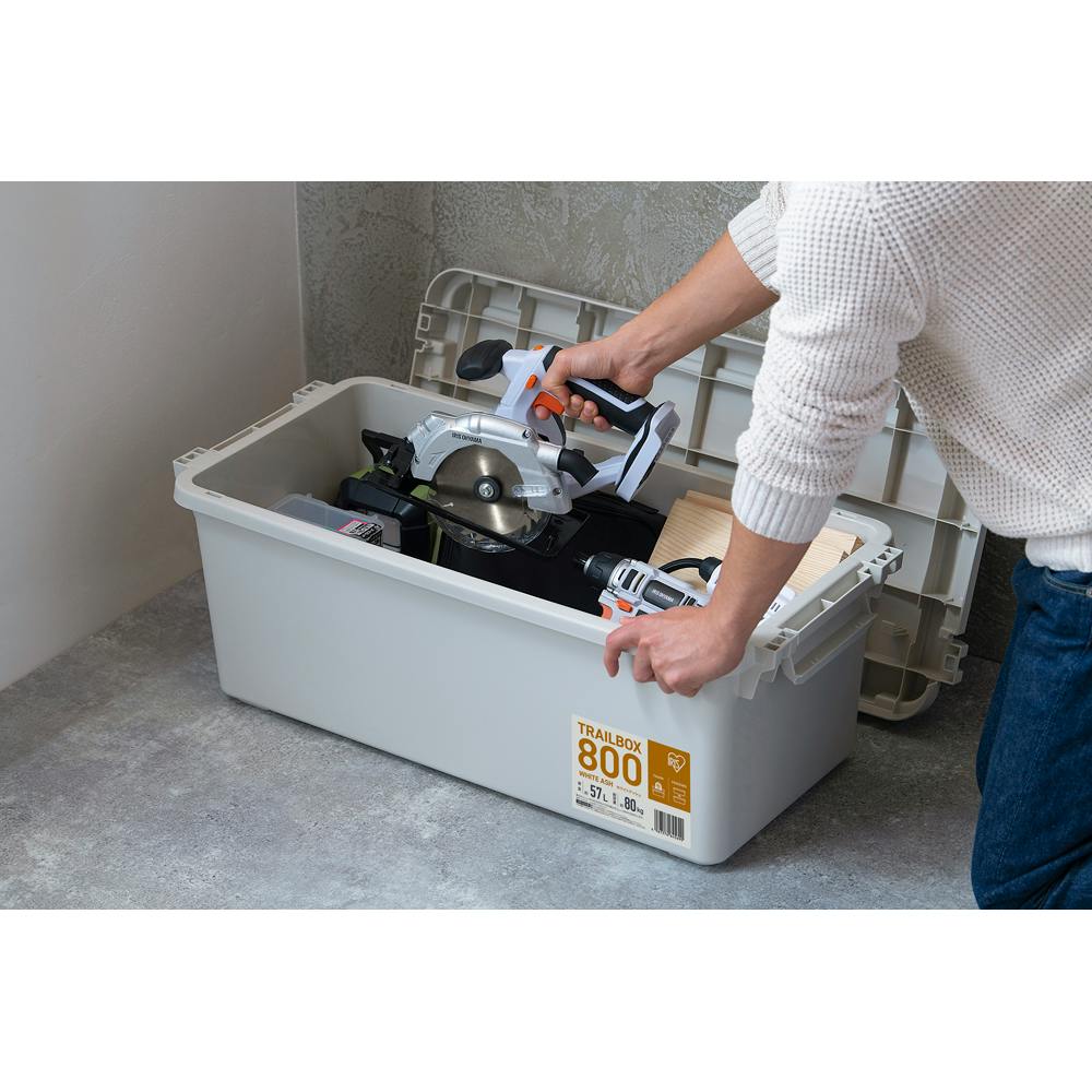 アイリスオーヤマ 収納ボックス TRAILBOX 800 ホワイトアッシュ 788