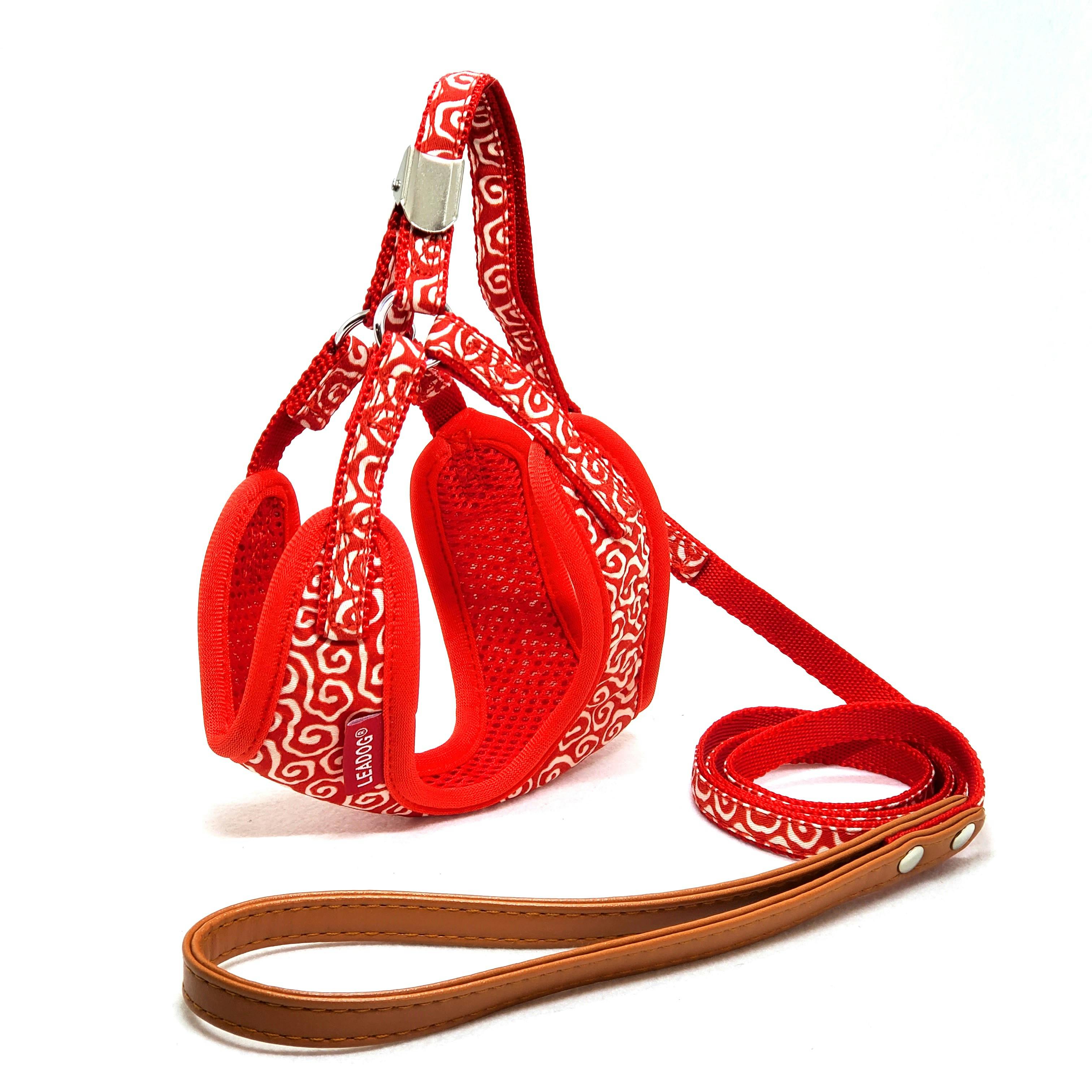 リードッグ 唐草キャットハーネスリードS-RD 猫 用品 引き紐(セット