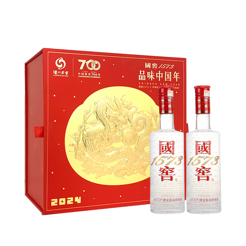 国窖1573品味中国年礼盒52度250ml*2瓶浓香型白酒【价格图片品牌报价