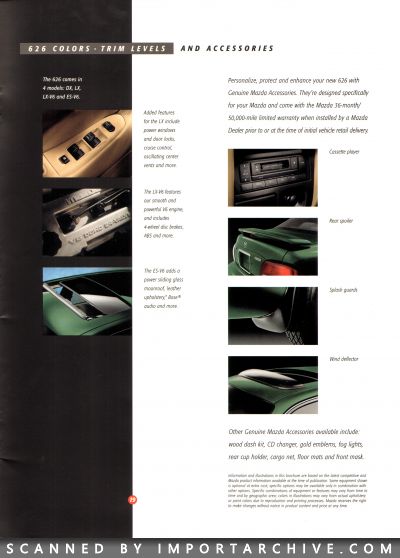 1998 Mazda 626 Brochure - ImportArchive