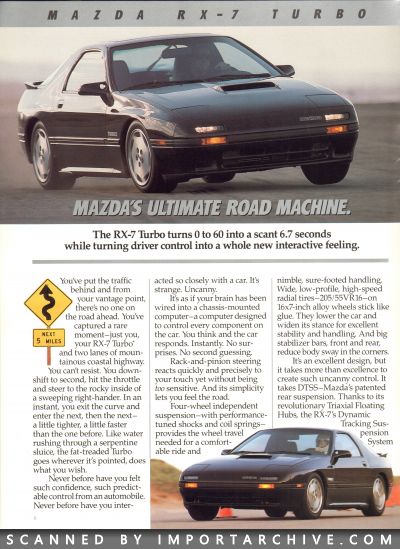 1988 Mazda Full Lineup Brochure (Ultra-Performance Machines