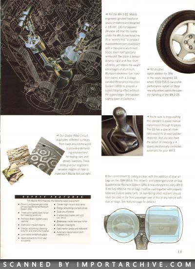 1994 Mazda MX-3 Brochure - ImportArchive